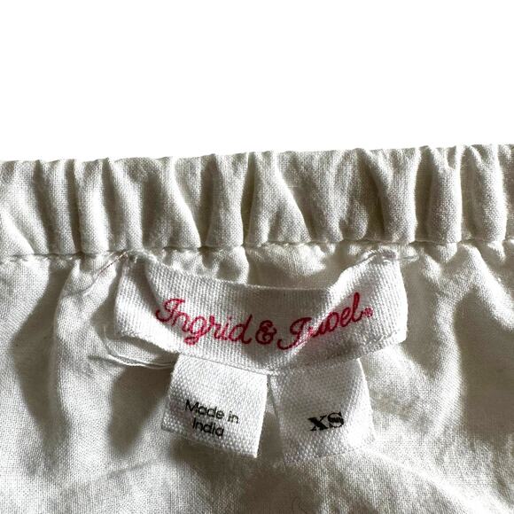 Ingrid & Isabel Lace Off the Shoulder 100% Cotton Maternity Top Ivory Size XS - Picture 8 of 11